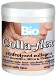 Jar of Bio Nutrition Colla-flex supplement with a close-up of hands on the label.
